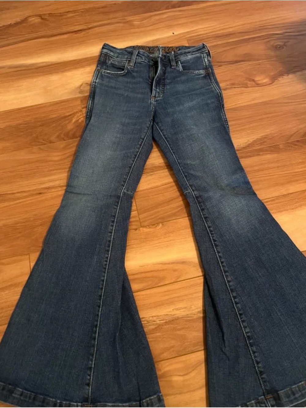 Women's retro wrangler Dark Blue Flared Jeans
